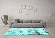 Machine Washable Abstract Light Blue Modern Rug in a Living Room, wshabs2321lblu