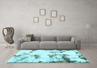 Machine Washable Abstract Light Blue Modern Rug, wshabs2321lblu