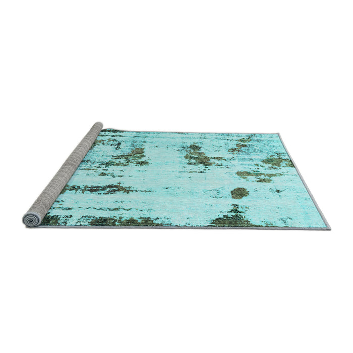 Sideview of Machine Washable Abstract Light Blue Modern Rug, wshabs2321lblu