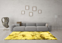 Machine Washable Abstract Yellow Modern Rug, wshabs2321yw