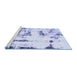 Sideview of Machine Washable Abstract Blue Modern Rug, wshabs2321blu