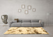 Machine Washable Abstract Brown Modern Rug in a Living Room,, wshabs2321brn