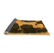 Sideview of Abstract Orange Modern Rug, abs2322org