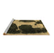 Sideview of Machine Washable Abstract Brown Modern Rug, wshabs2322brn