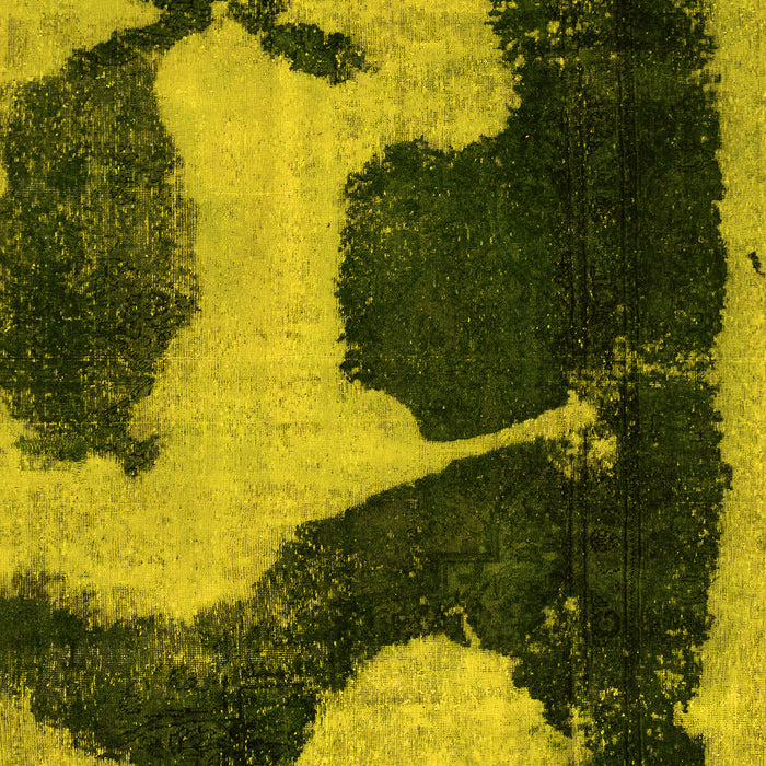 Machine Washable Abstract Yellow Modern Rug, wshabs2322yw