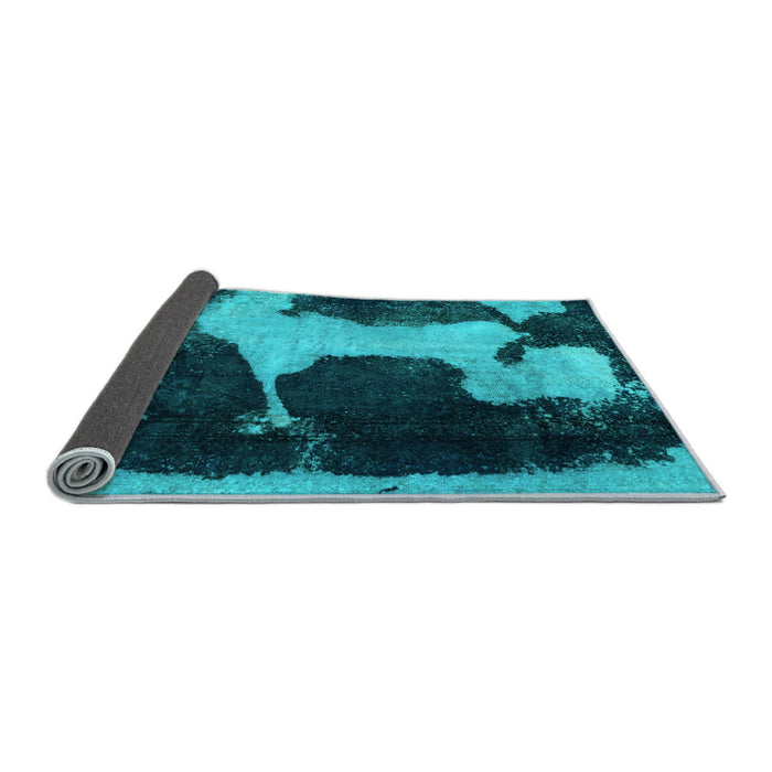 Sideview of Abstract Light Blue Modern Rug, abs2322lblu