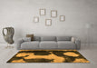 Machine Washable Abstract Orange Modern Area Rugs in a Living Room, wshabs2322org