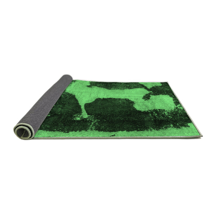 Sideview of Abstract Emerald Green Modern Rug, abs2322emgrn