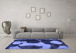 Machine Washable Abstract Blue Modern Rug in a Living Room, wshabs2322blu