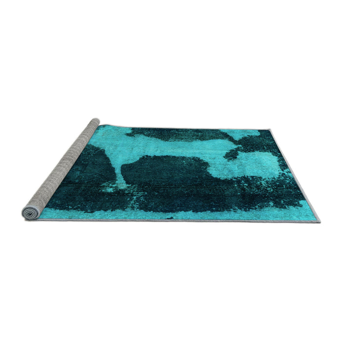 Sideview of Machine Washable Abstract Light Blue Modern Rug, wshabs2322lblu
