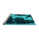 Sideview of Machine Washable Abstract Light Blue Modern Rug, wshabs2322lblu