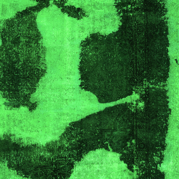 Machine Washable Abstract Green Modern Area Rugs, wshabs2322grn