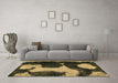 Machine Washable Abstract Brown Modern Rug in a Living Room,, wshabs2322brn