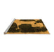 Sideview of Machine Washable Abstract Orange Modern Area Rugs, wshabs2322org