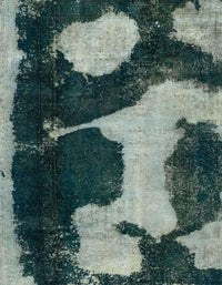 Machine Washable Abstract Dark Sea Green Rug, wshabs2322