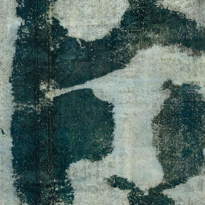 Machine Washable Abstract Dark Sea Green Rug, wshabs2322