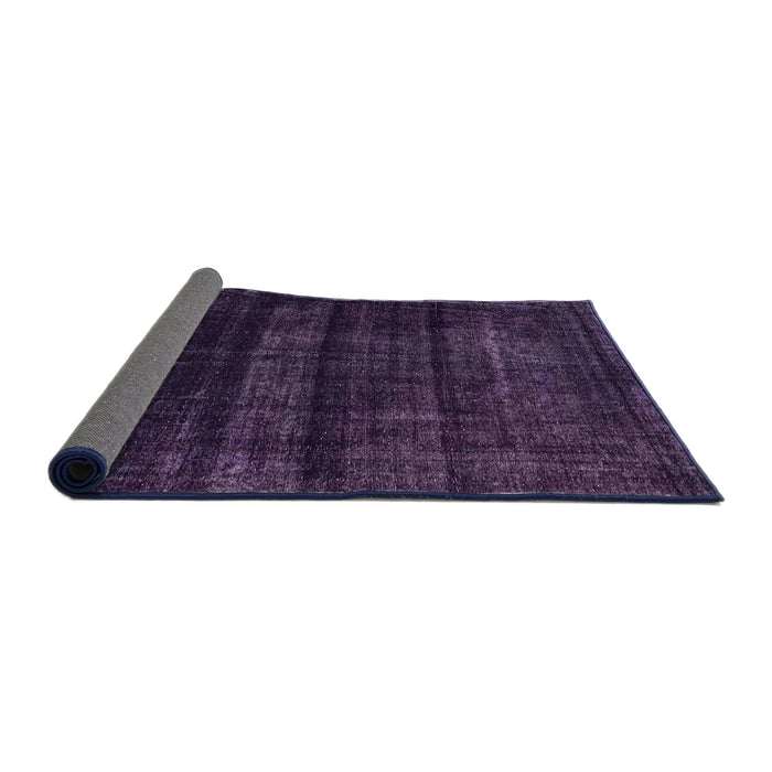 Sideview of Abstract Deep Purple Persian Rug, abs2323