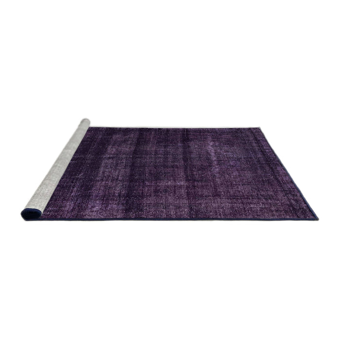 Sideview of Machine Washable Abstract Deep Purple Rug, wshabs2323