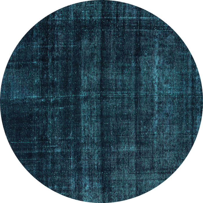 Round Machine Washable Persian Turquoise Bohemian Area Rugs, wshabs2323turq