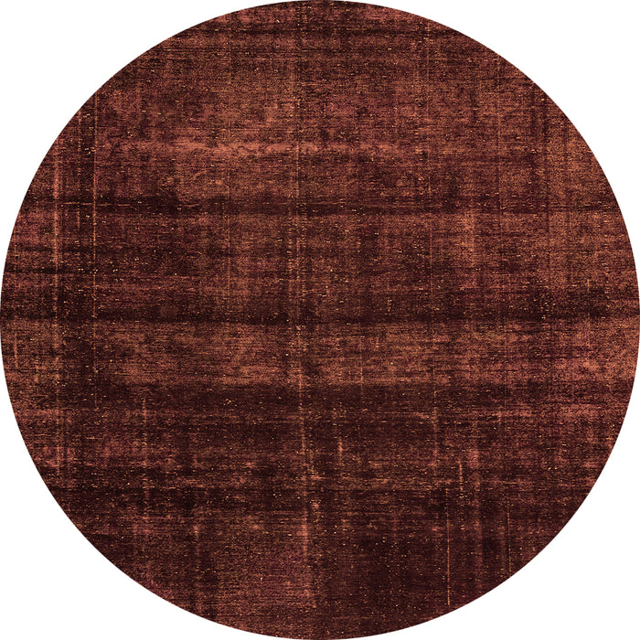 Round Machine Washable Persian Orange Bohemian Area Rugs, wshabs2323org