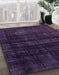 Abstract Deep Purple Persian Rug in Family Room, abs2323