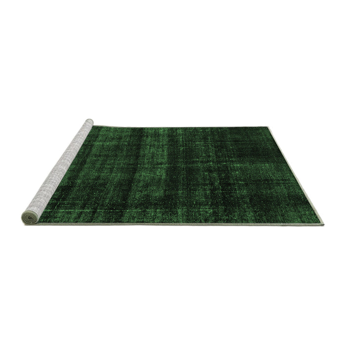 Sideview of Machine Washable Persian Emerald Green Bohemian Area Rugs, wshabs2323emgrn