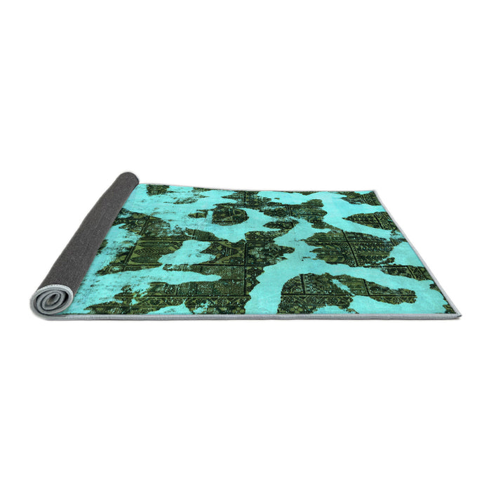 Sideview of Abstract Light Blue Modern Rug, abs2324lblu