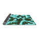 Sideview of Abstract Light Blue Modern Rug, abs2324lblu