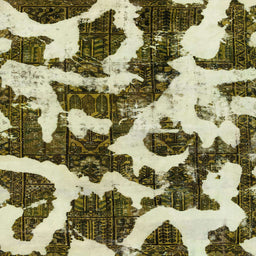 Square Machine Washable Abstract Sepia Brown Rug, wshabs2324