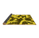 Sideview of Abstract Yellow Modern Rug, abs2324yw