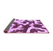 Sideview of Abstract Purple Modern Rug, abs2324pur