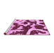 Sideview of Machine Washable Abstract Pink Modern Rug, wshabs2324pnk