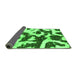 Sideview of Abstract Green Modern Rug, abs2324grn