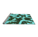 Sideview of Machine Washable Abstract Light Blue Modern Rug, wshabs2324lblu