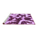 Sideview of Machine Washable Abstract Purple Modern Area Rugs, wshabs2324pur