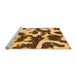 Sideview of Machine Washable Abstract Orange Modern Area Rugs, wshabs2324org