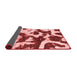 Abstract Red Modern Area Rugs