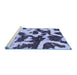 Sideview of Machine Washable Abstract Blue Modern Rug, wshabs2324blu