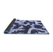 Sideview of Abstract Blue Modern Rug, abs2324blu