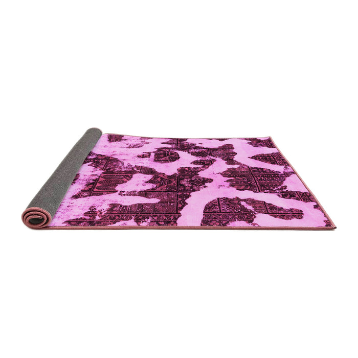 Sideview of Abstract Pink Modern Rug, abs2324pnk