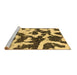 Sideview of Machine Washable Abstract Brown Modern Rug, wshabs2324brn