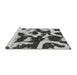 Sideview of Machine Washable Abstract Gray Modern Rug, wshabs2324gry