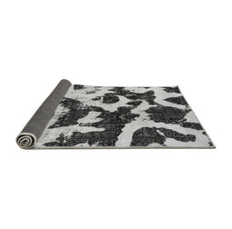 Sideview of Abstract Gray Modern Rug, abs2324gry