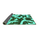 Sideview of Abstract Turquoise Modern Rug, abs2324turq