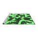 Sideview of Machine Washable Abstract Emerald Green Modern Area Rugs, wshabs2324emgrn