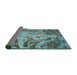 Sideview of Abstract Blue Green Persian Rug, abs2325