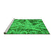 Sideview of Machine Washable Persian Green Bohemian Area Rugs, wshabs2325grn