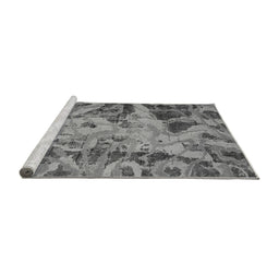Sideview of Machine Washable Persian Gray Bohemian Rug, wshabs2325gry