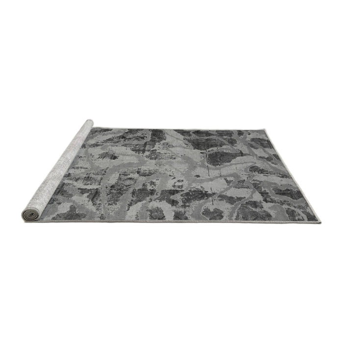 Sideview of Machine Washable Persian Gray Bohemian Rug, wshabs2325gry