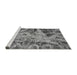 Sideview of Machine Washable Persian Gray Bohemian Rug, wshabs2325gry